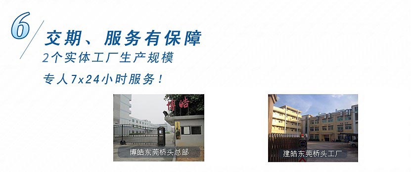 3個實體工廠生產規模，專人7x24小時服務！