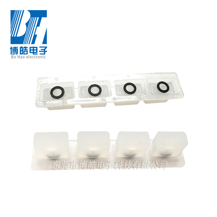工業儀器設備按鍵帶導電環形黑粒按鍵可開模定制硅膠黑粒按鍵